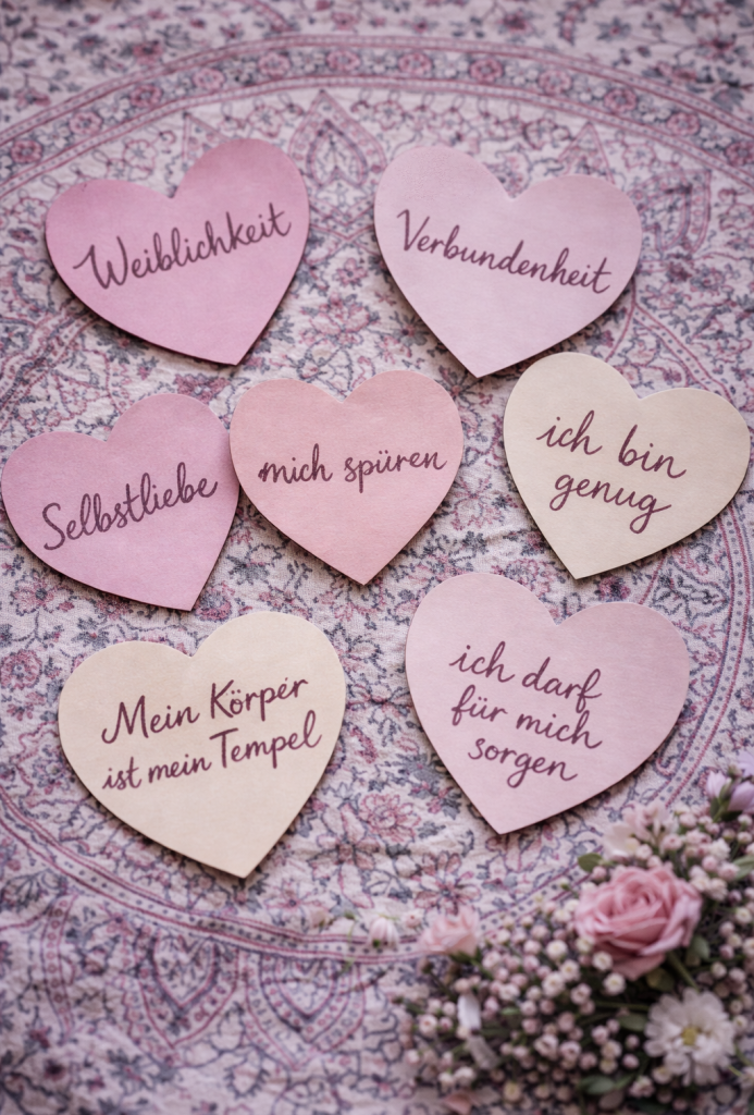 Affirmationen bei Frauenkreis-Zeremonie